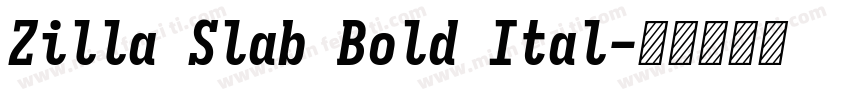 Zilla Slab Bold Ital字体转换